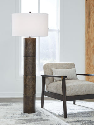 Signature Design by Ashley® - Jebson - Dark Bronze Finish - Metal Floor Lamp - 5th Avenue Furniture