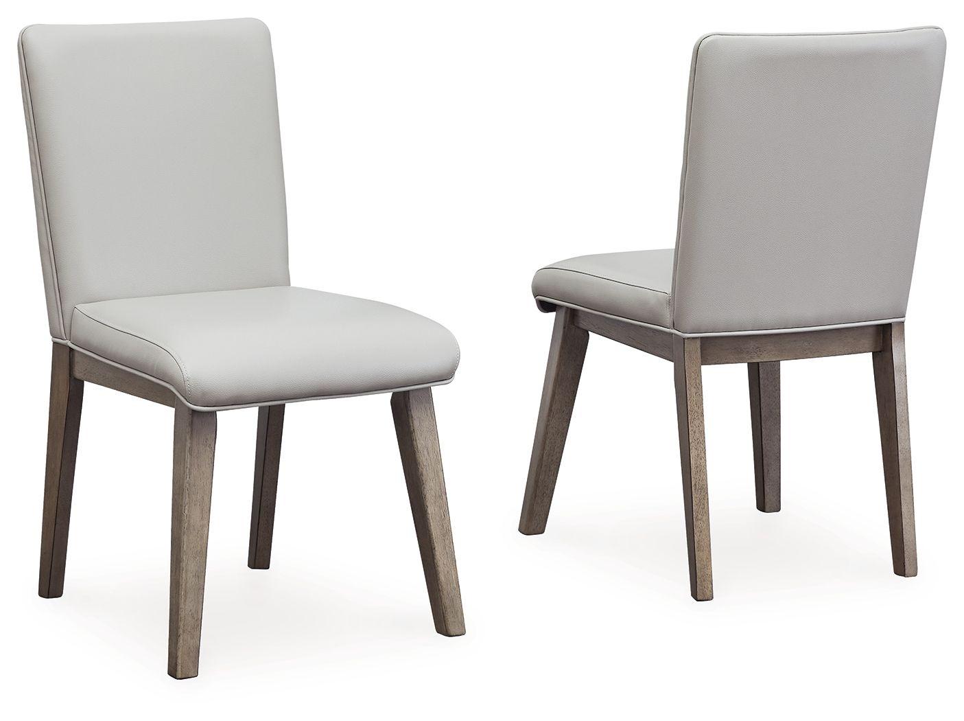 Signature Design by Ashley® - Loyaska - Grayish Brown - Dining Upholstered Side Chair (Set of 2) - 5th Avenue Furniture