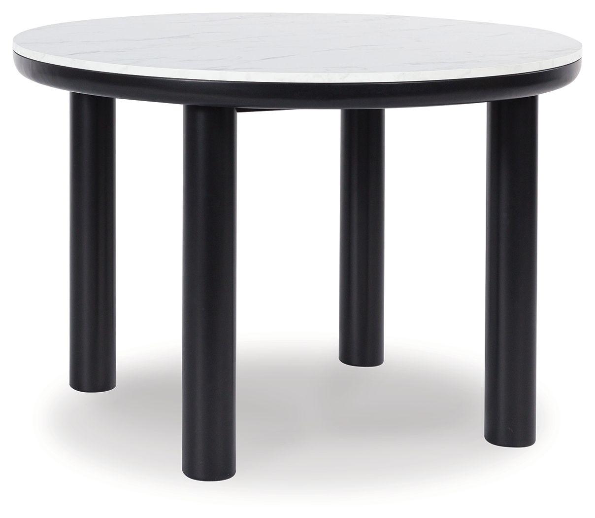 Signature Design by Ashley® - Xandrum - Black - Round Dining Room Table - 5th Avenue Furniture