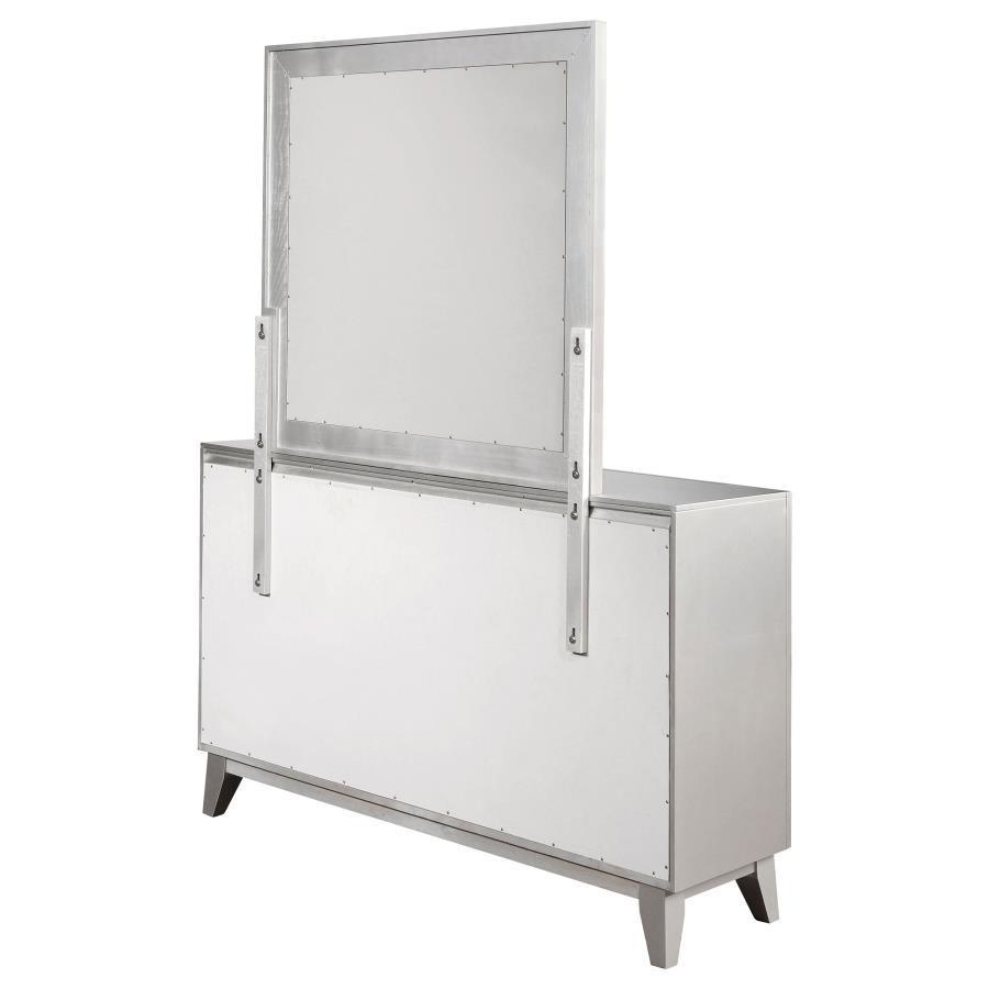 CoasterEssence - Leighton - 7-drawer Dresser With Mirror - Metallic Mercury - 5th Avenue Furniture