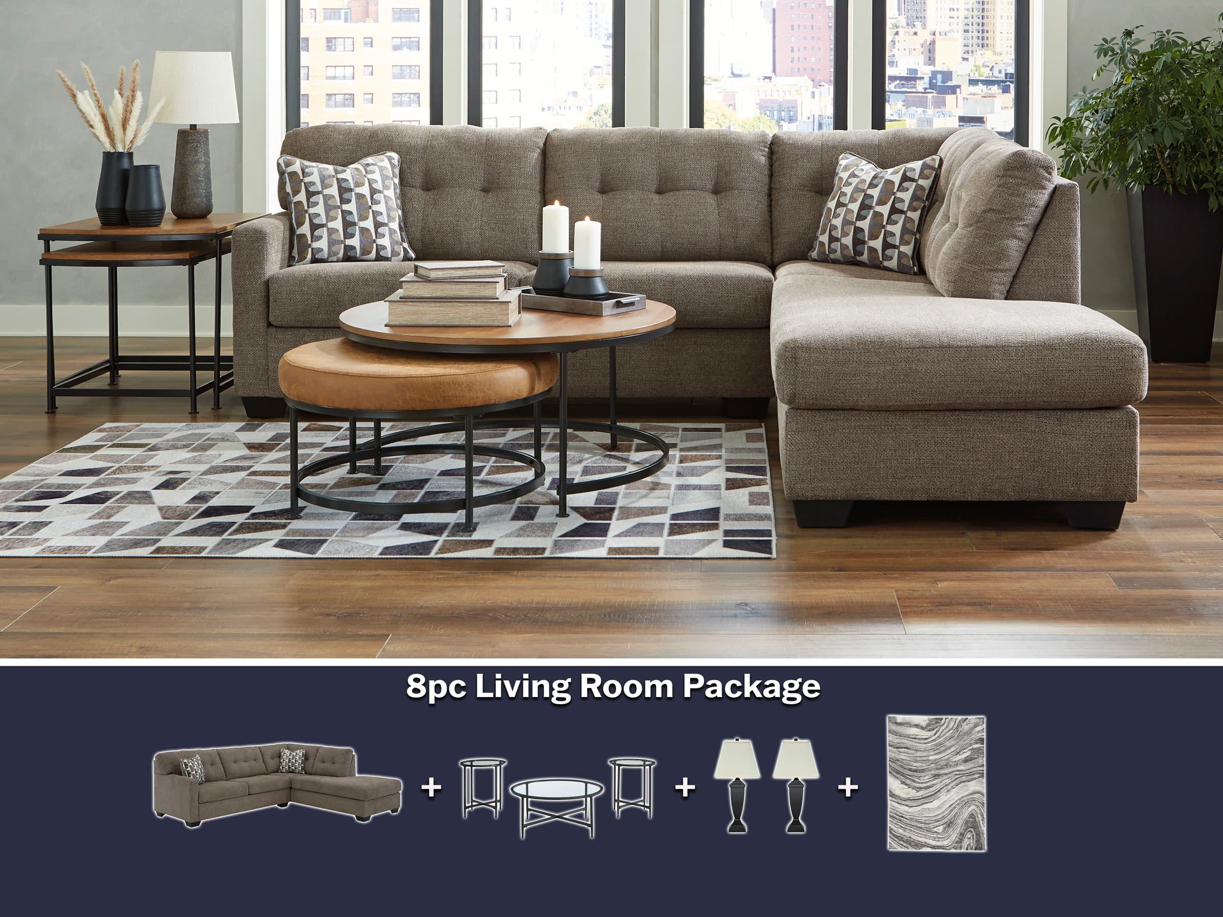 5th Avenue Furniture - Mahoney Sectional 8pc Package Deal - 5th Avenue Furniture
