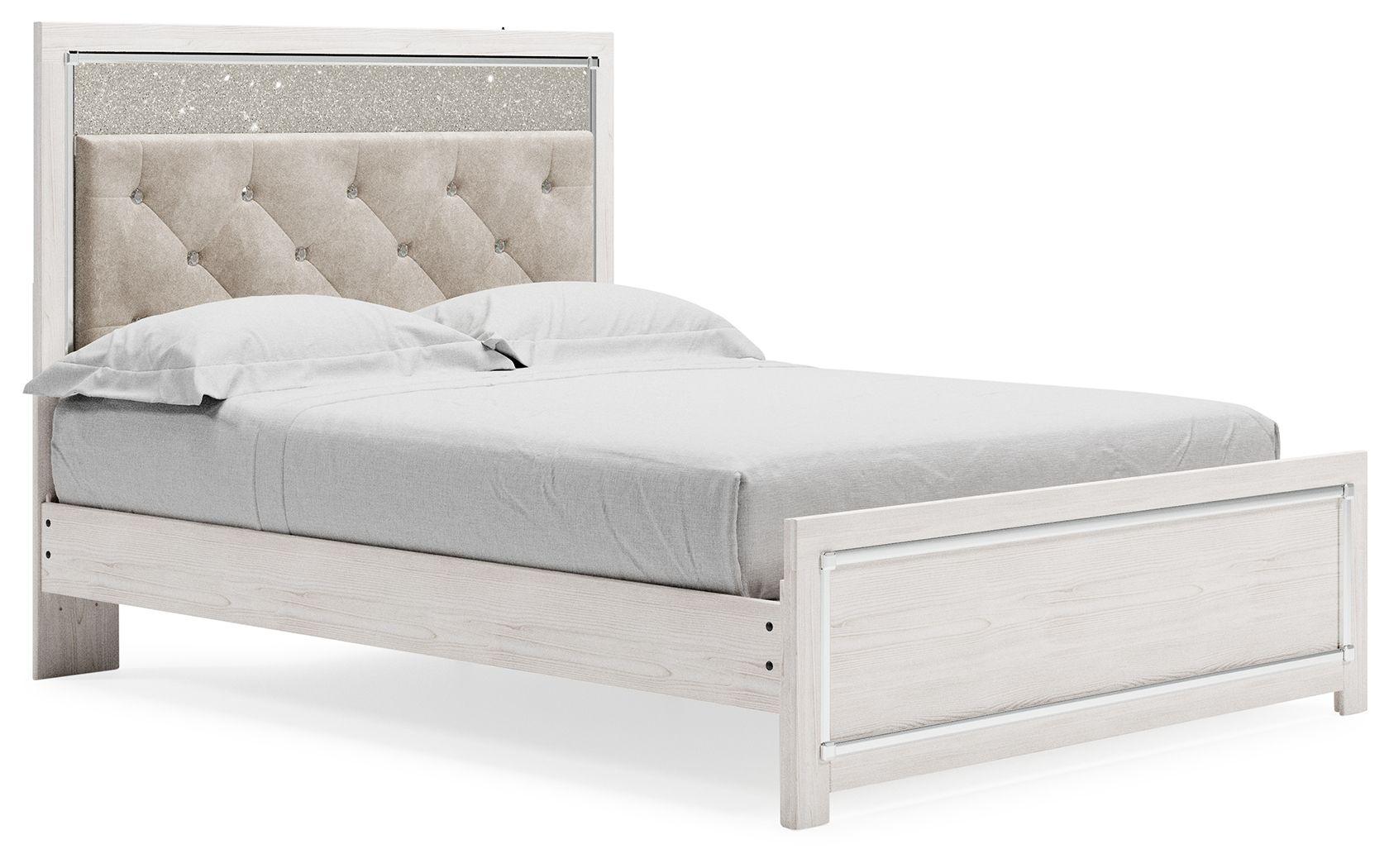 Signature Design by Ashley® - Altyra - White - Queen Panel Bed With Roll Slats - 5th Avenue Furniture