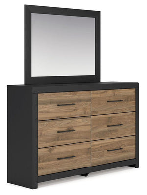 Signature Design by Ashley® - Vertani - Black - Dresser And Mirror - 5th Avenue Furniture
