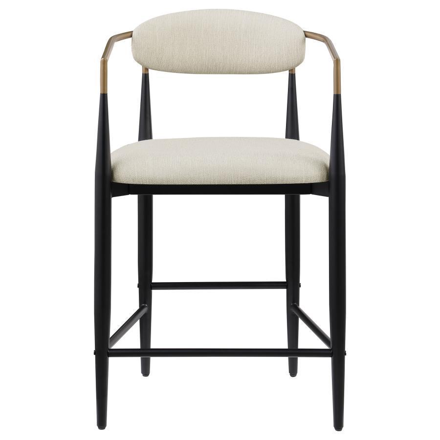 Coaster Fine Furniture - Tina - Metal Counter Height Bar Stool With Upholstered Back And Seat (Set of 2) - 5th Avenue Furniture