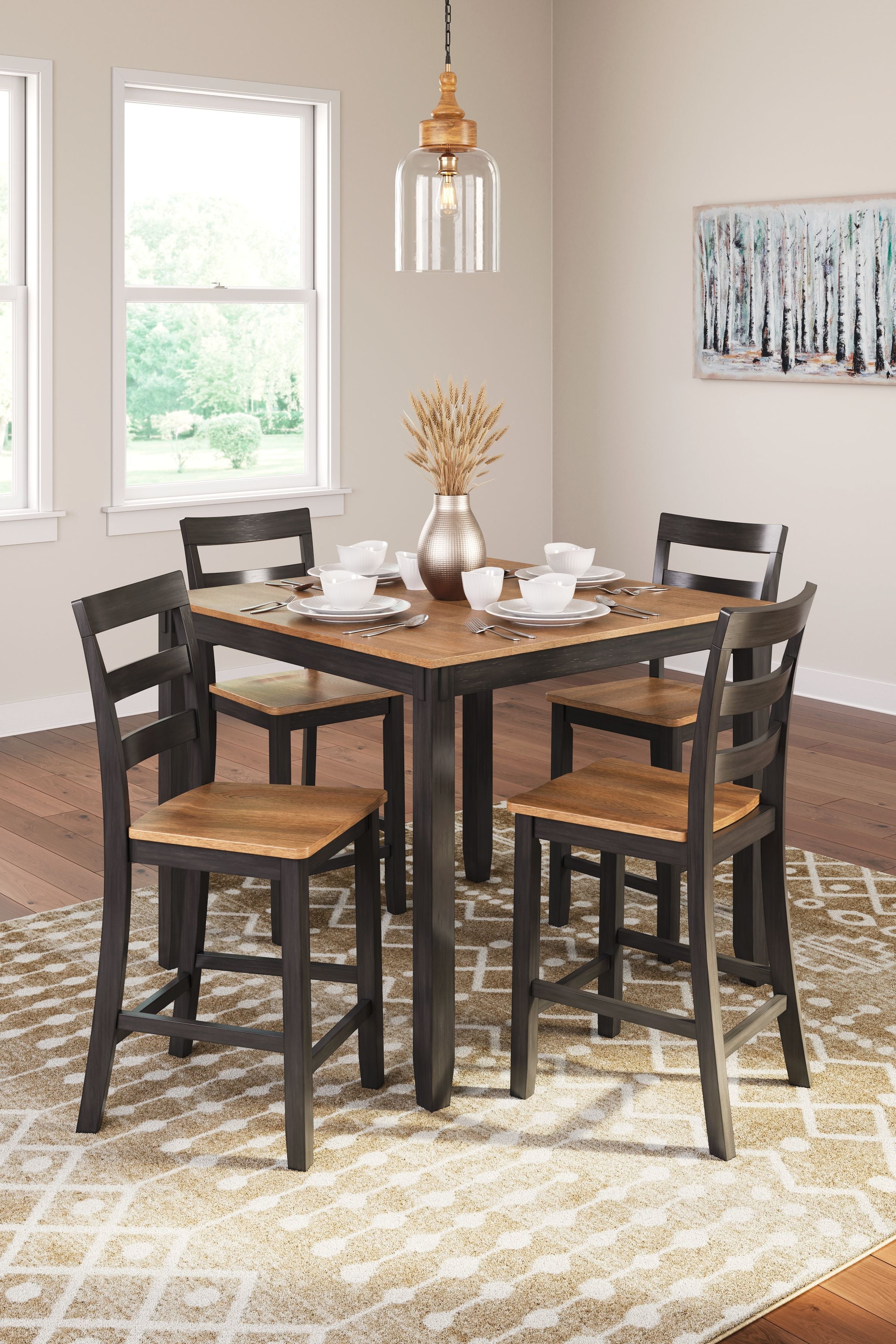 Signature Design by Ashley® - Gesthaven - Dining Room Counter Table Set - 5th Avenue Furniture