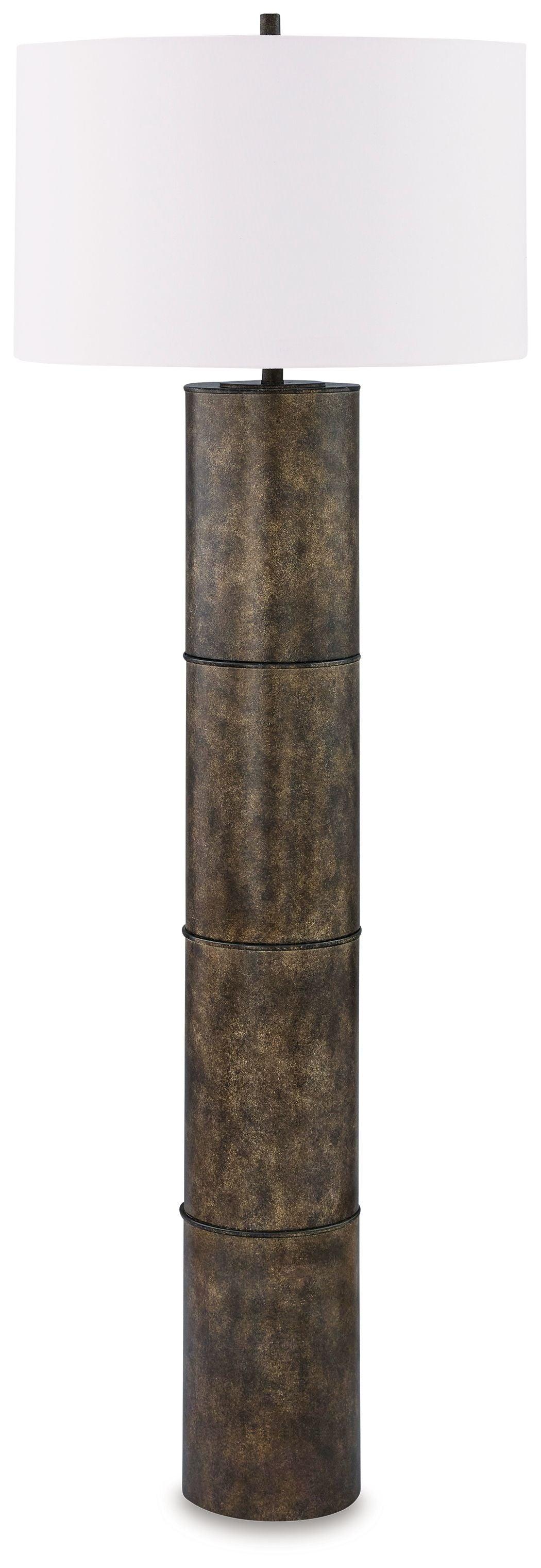 Signature Design by Ashley® - Jebson - Dark Bronze Finish - Metal Floor Lamp - 5th Avenue Furniture
