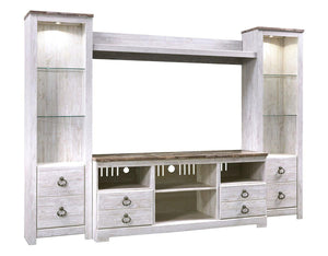 Signature Design by Ashley® - Willowton - Entertainment Center With Fireplace Option - 5th Avenue Furniture