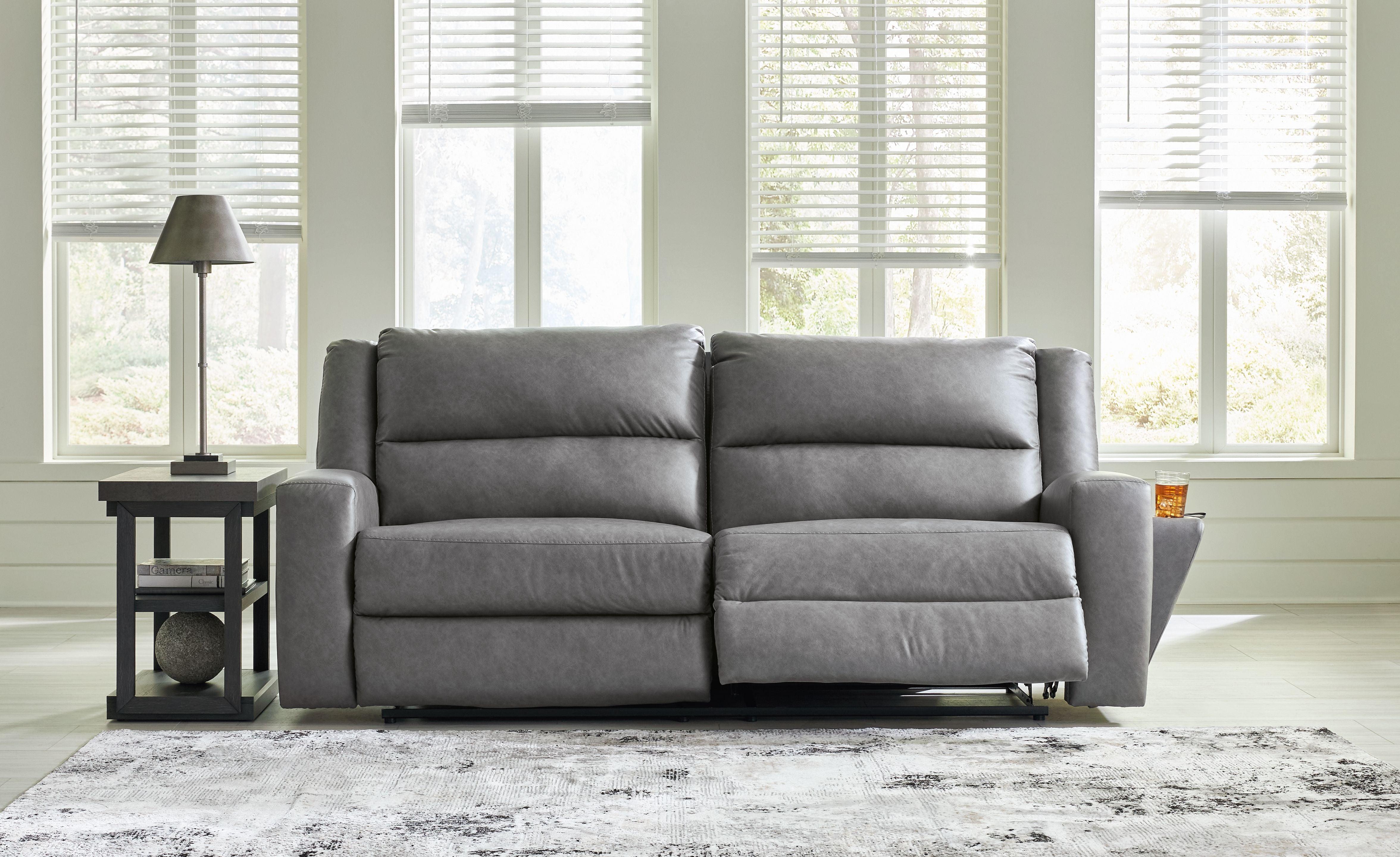 Benchcraft® - Brixworth - Slate - 2 Seat Reclining Sofa - 5th Avenue Furniture