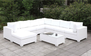 Furniture of America - Somani - Large Ottoman - White - 5th Avenue Furniture