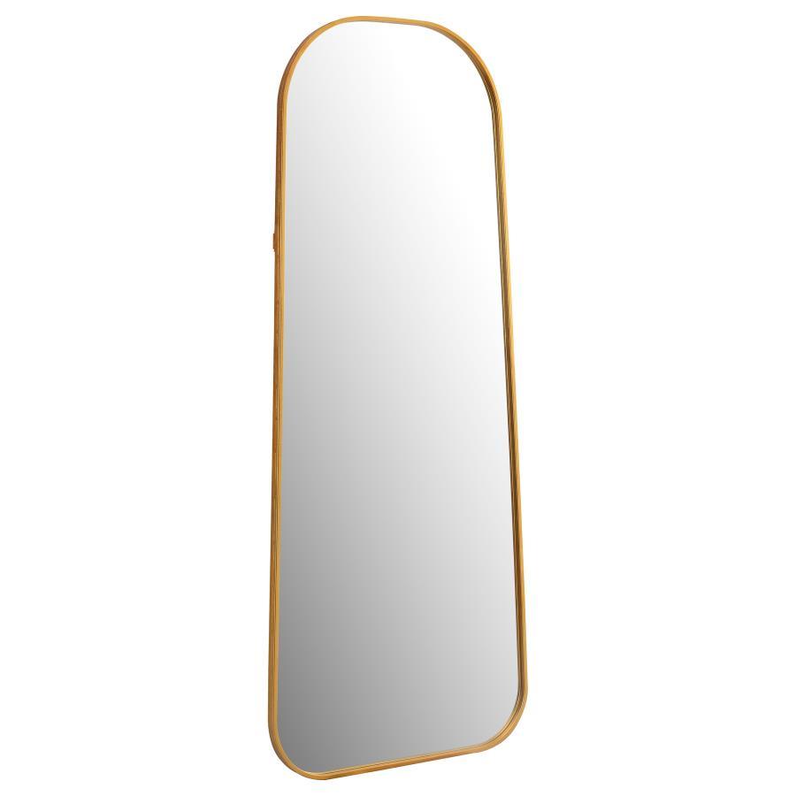 Coaster Fine Furniture - Simeon - Metal Frame Full Length 59" Floor Mirror - Antique Gold - 5th Avenue Furniture