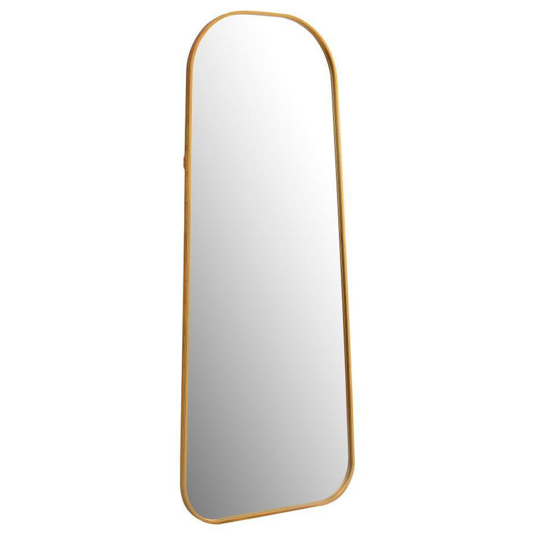 Coaster Fine Furniture - Simeon - Metal Frame Full Length 59" Floor Mirror - Antique Gold - 5th Avenue Furniture
