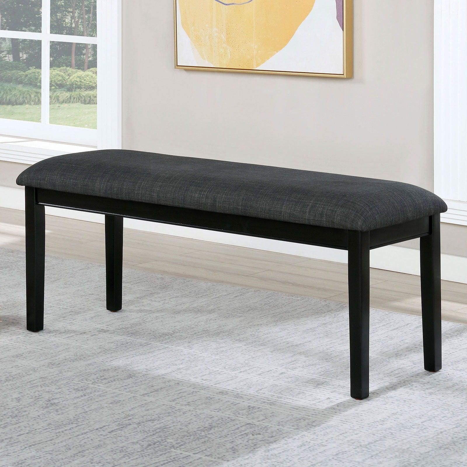 Furniture of America - Carbey - Bench - Black / Gray - 5th Avenue Furniture