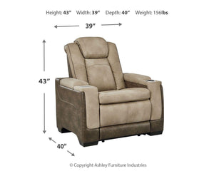 Ashley Furniture - Next-gen Durapella - Pwr Recliner/Adj Headrest - 5th Avenue Furniture