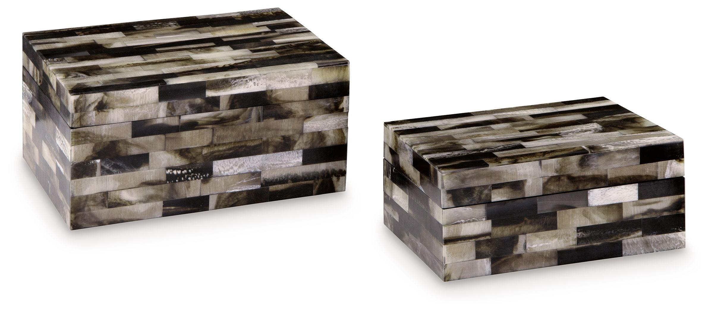 Signature Design by Ashley® - Ellford - Black / Brown / Cream - Box Set (Set of 2) - 5th Avenue Furniture