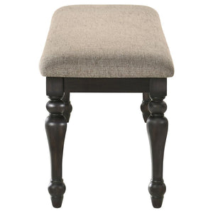 Coaster Fine Furniture - Bridget - Upholstered Dining Bench Stone And Sandthrough - Brown And Charcoal - 5th Avenue Furniture