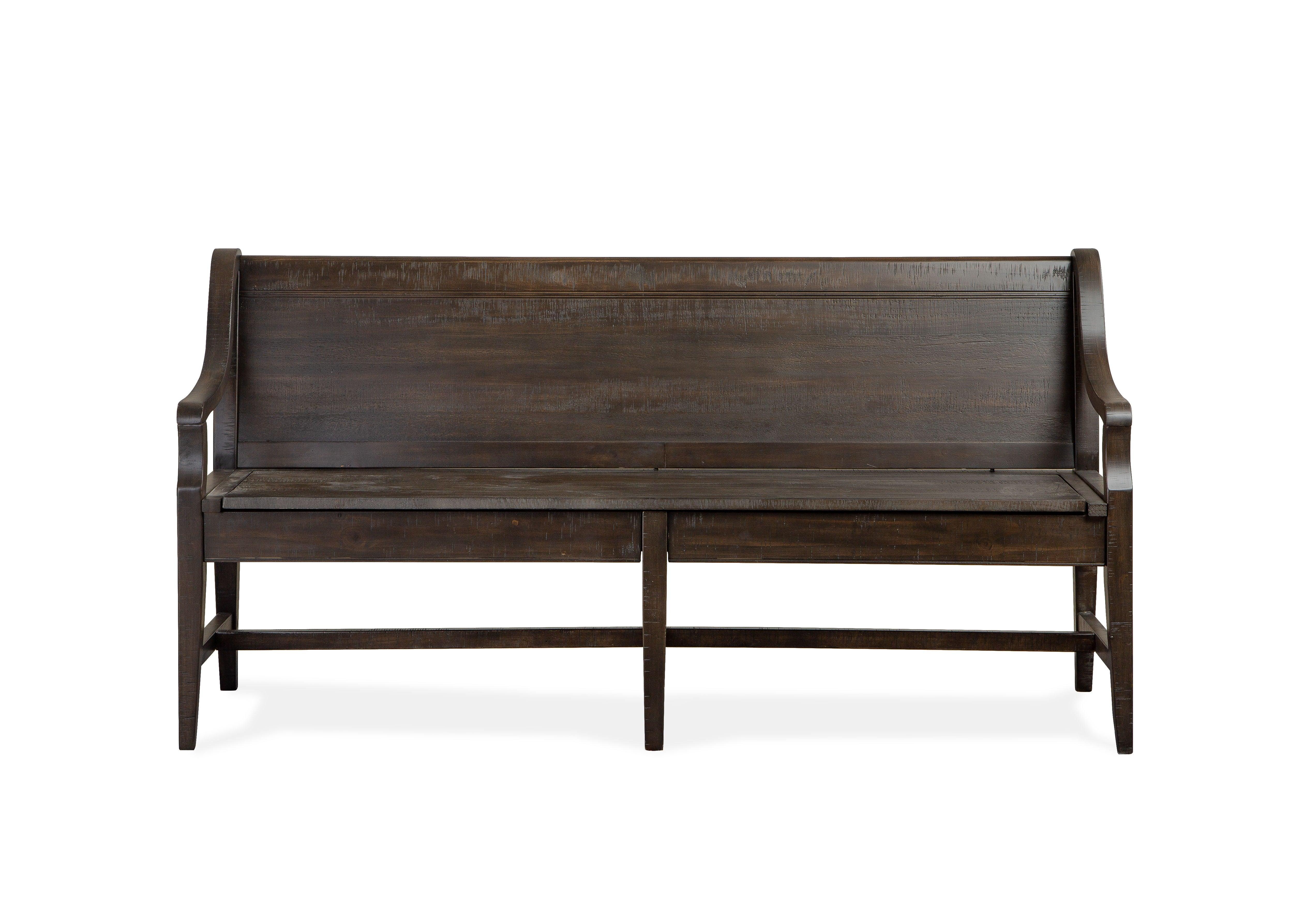 Magnussen Furniture - Westley Falls - Bench With Back - Graphite - 5th Avenue Furniture