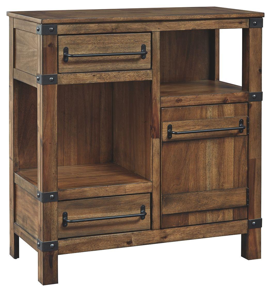 Ashley Furniture - Roybeck - Light Brown / Bronze - Accent Cabinet - 5th Avenue Furniture