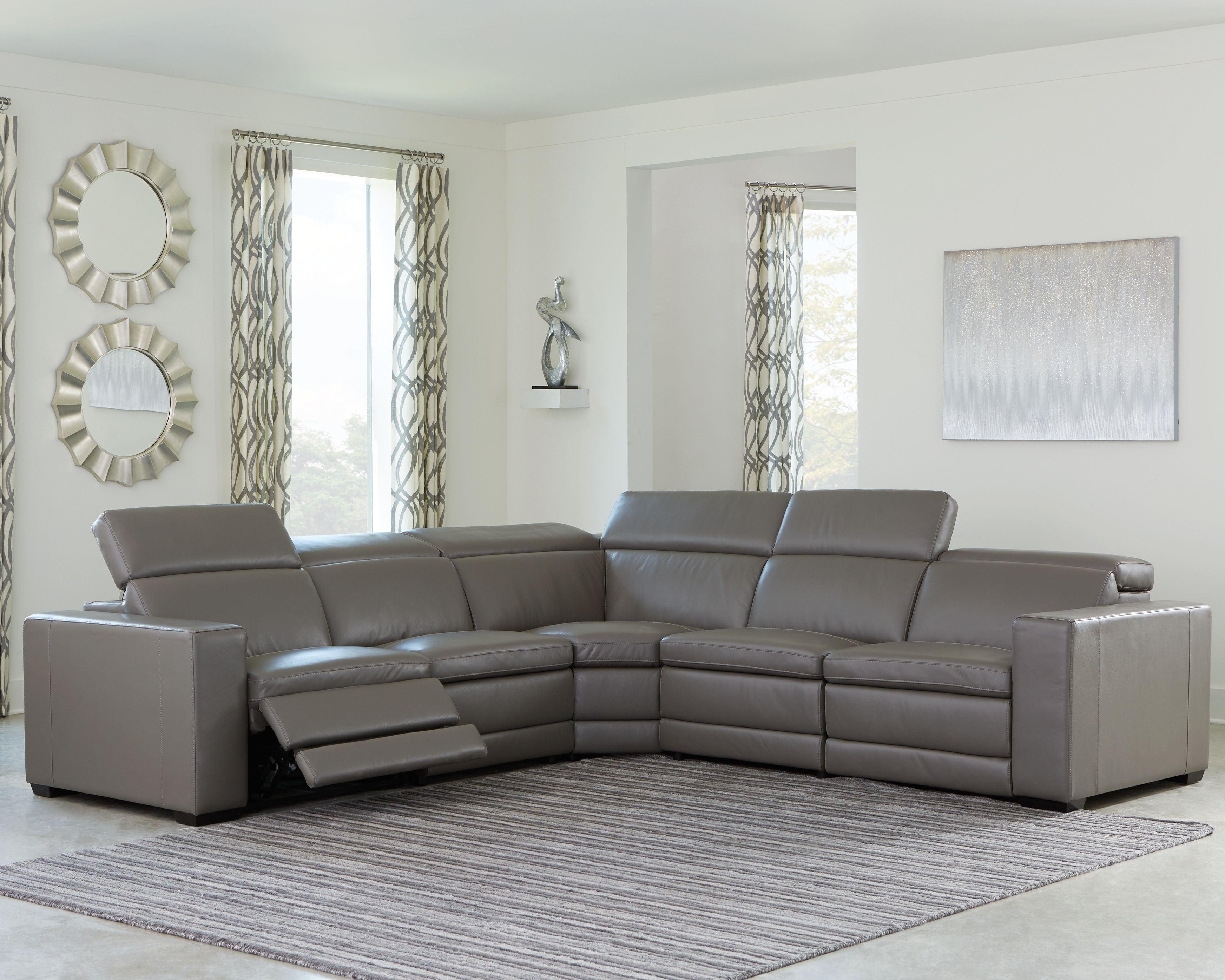 Signature Design by Ashley® - Texline - Power Reclining Sectional - 5th Avenue Furniture