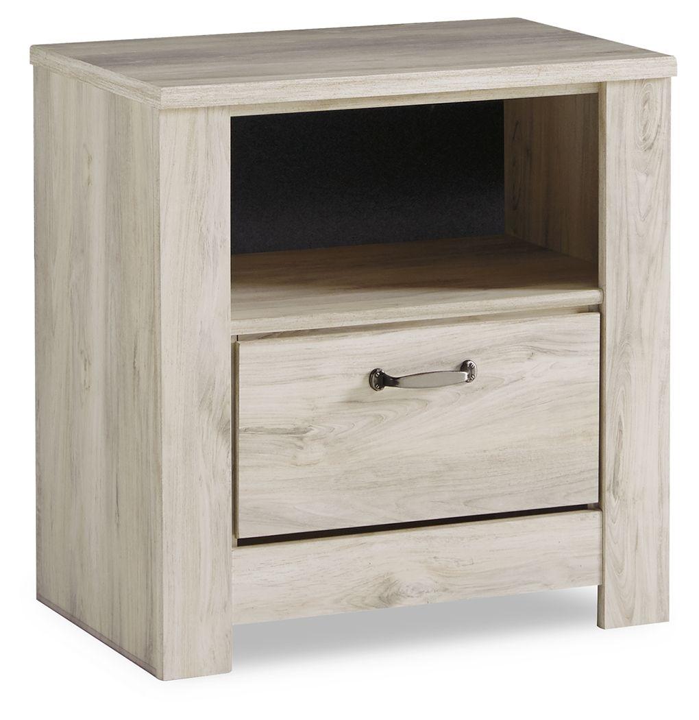 Ashley Furniture - Bellaby - Whitewash - One Drawer Night Stand - 5th Avenue Furniture