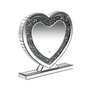 CoasterEveryday - Euston - Heart Shape Table - Mirror Silver - 5th Avenue Furniture