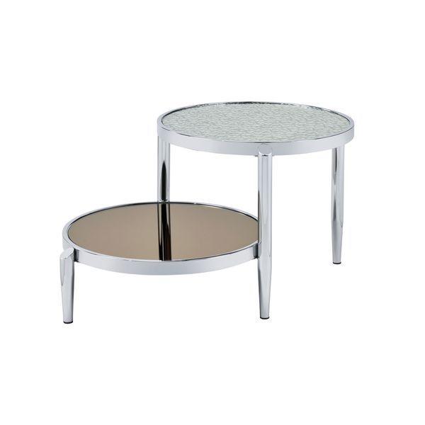 ACME - Abbe - Coffee Table - Glass & Chrome Finish - 5th Avenue Furniture