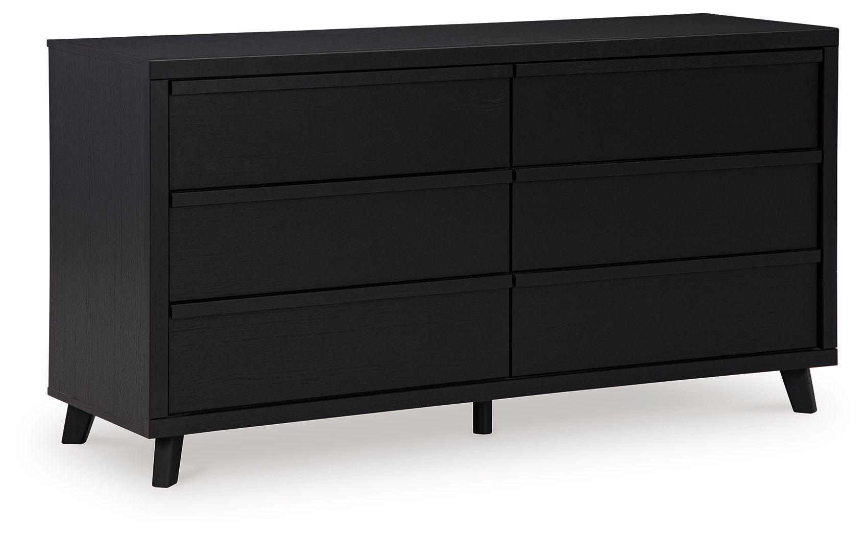 Signature Design by Ashley® - Danziar - Black - Six Drawer Dresser - 5th Avenue Furniture