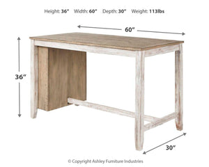 Signature Design by Ashley® - Skempton - Rectangular Counter Table With Storage Set - 5th Avenue Furniture