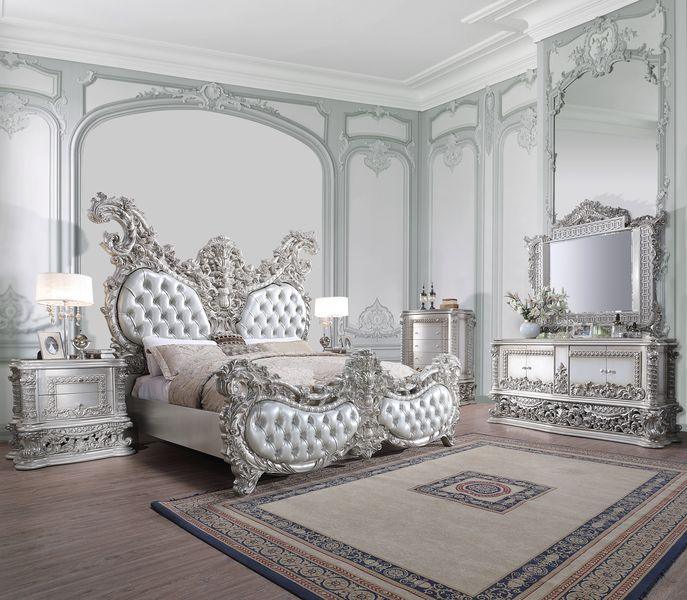 ACME - Valkyrie - Mirror - PU, Light Gold & Gray Finish - 5th Avenue Furniture