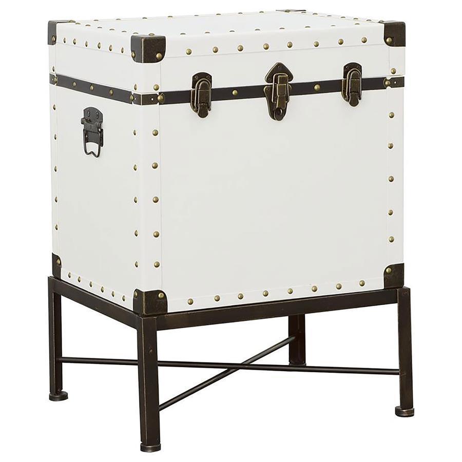 CoasterEveryday - Nancy - Accent Cabinet With Nailhead Trim - White - 5th Avenue Furniture