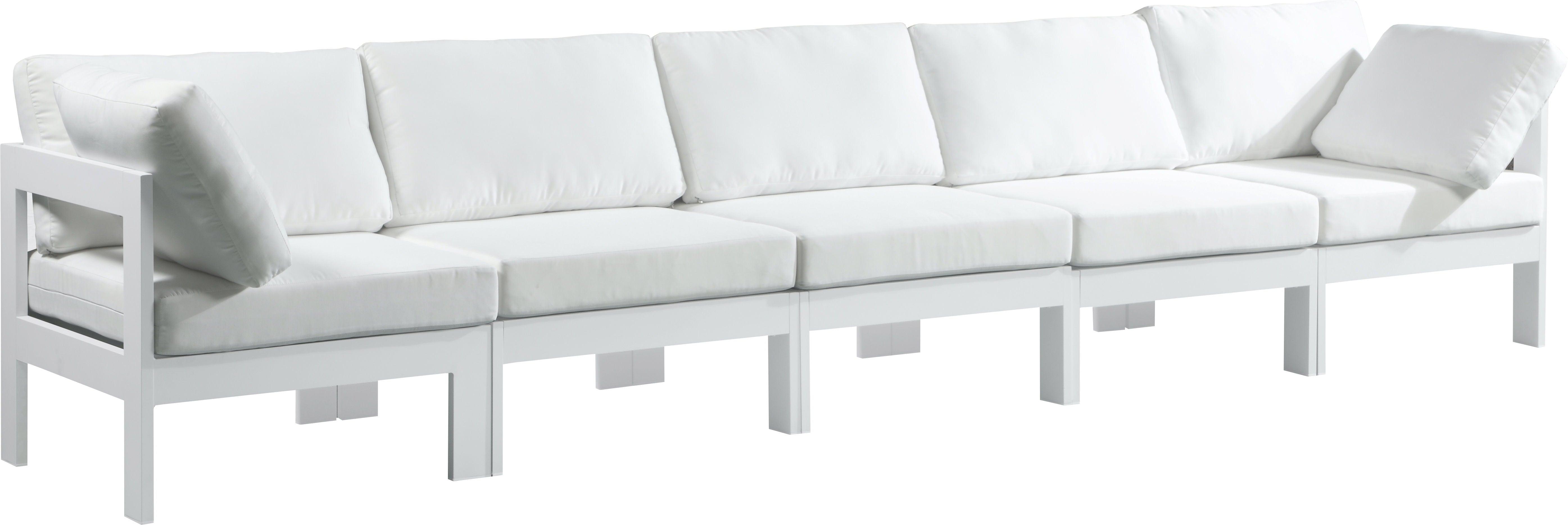 Meridian Furniture - Nizuc - Outdoor Patio Modular Sofa - White - 5th Avenue Furniture