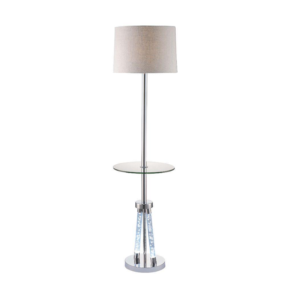 ACME - Cici - Floor Lamp - Chrome - 5th Avenue Furniture