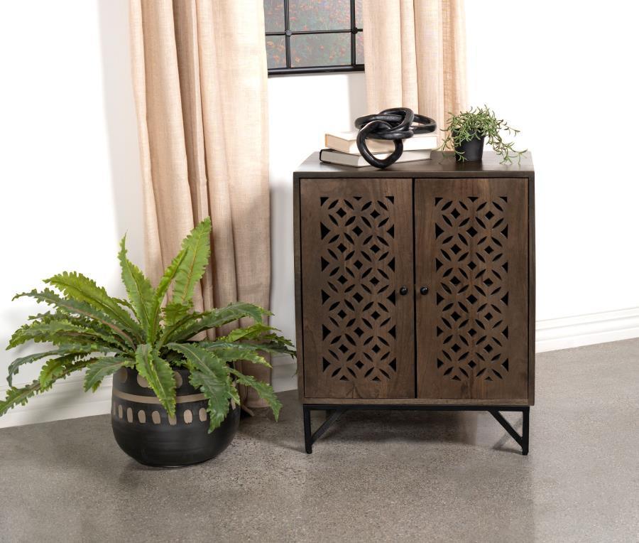 Coaster Fine Furniture - Zaria - 2-Door Wooden Accent Cabinet - Brown - 5th Avenue Furniture