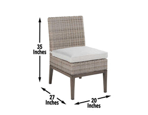 Steve Silver Furniture - Marina - Patio Side Chair (Set of 2) - Brown Light - 5th Avenue Furniture