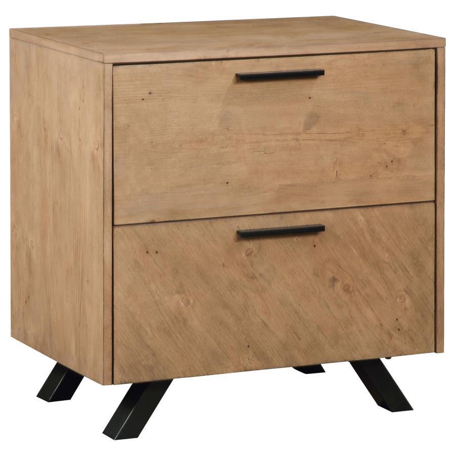 CoasterEssence - Taylor - 2-Drawer Rectangular Nightstand With Dual USB Ports - Light Honey Brown - 5th Avenue Furniture