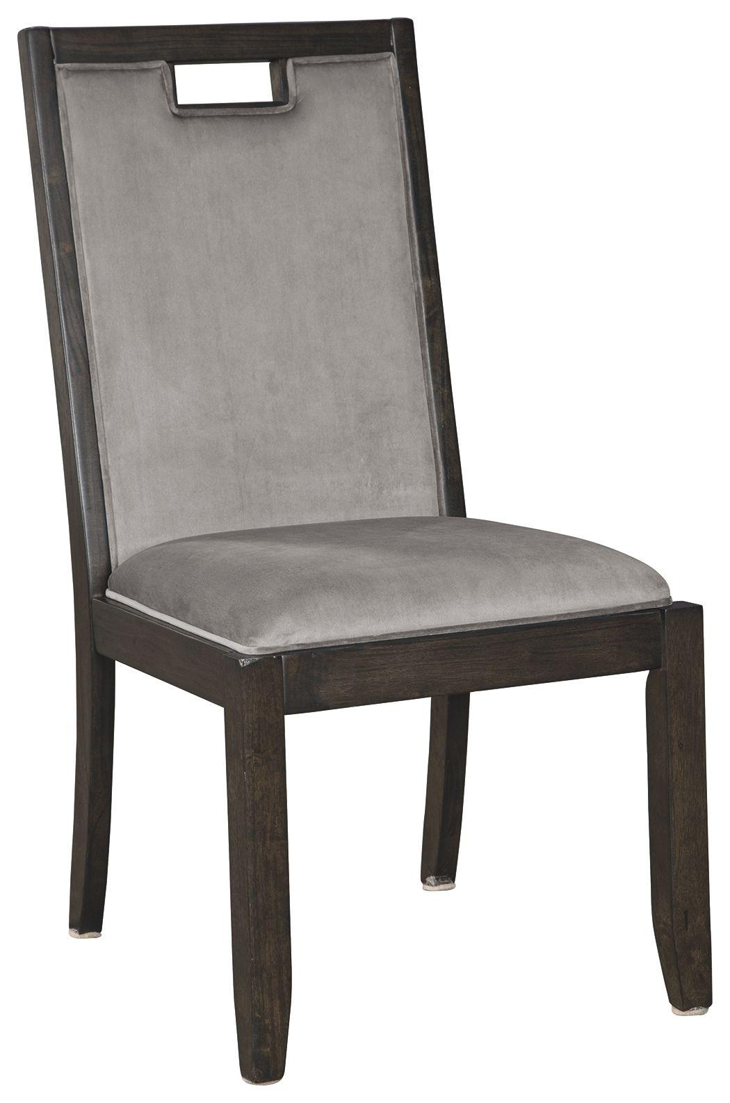 Signature Design by Ashley® - Hyndell - Gray / Dark Brown - Dining Uph Side Chair (Set of 2) - 5th Avenue Furniture