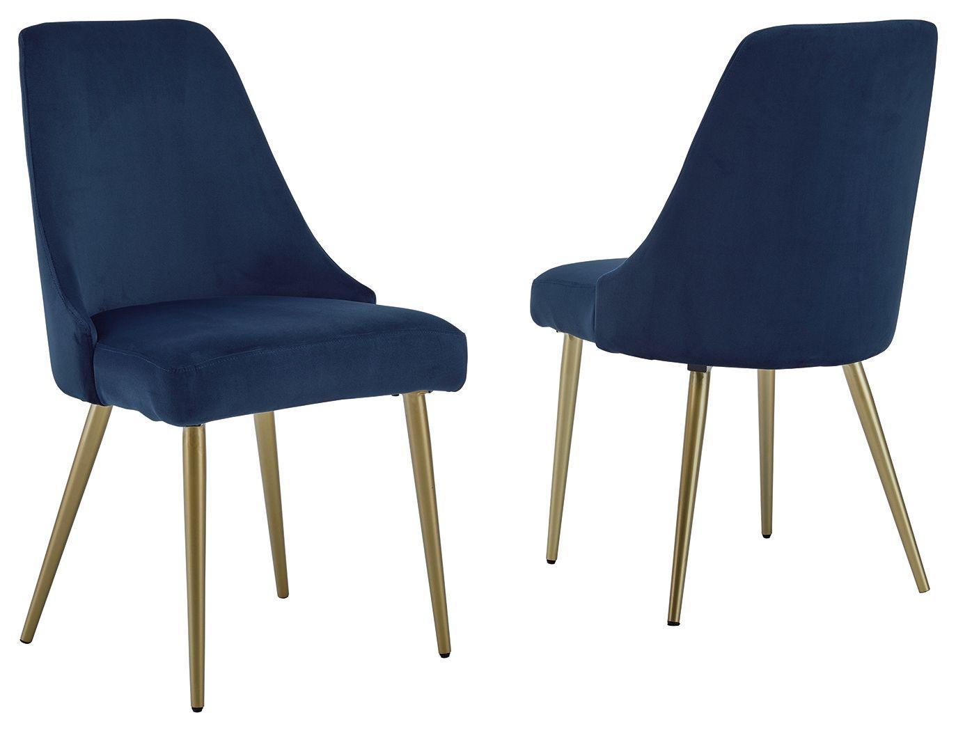 Signature Design by Ashley® - Wynora - Blue - Dining Uph Side Chair (Set of 2) - 5th Avenue Furniture