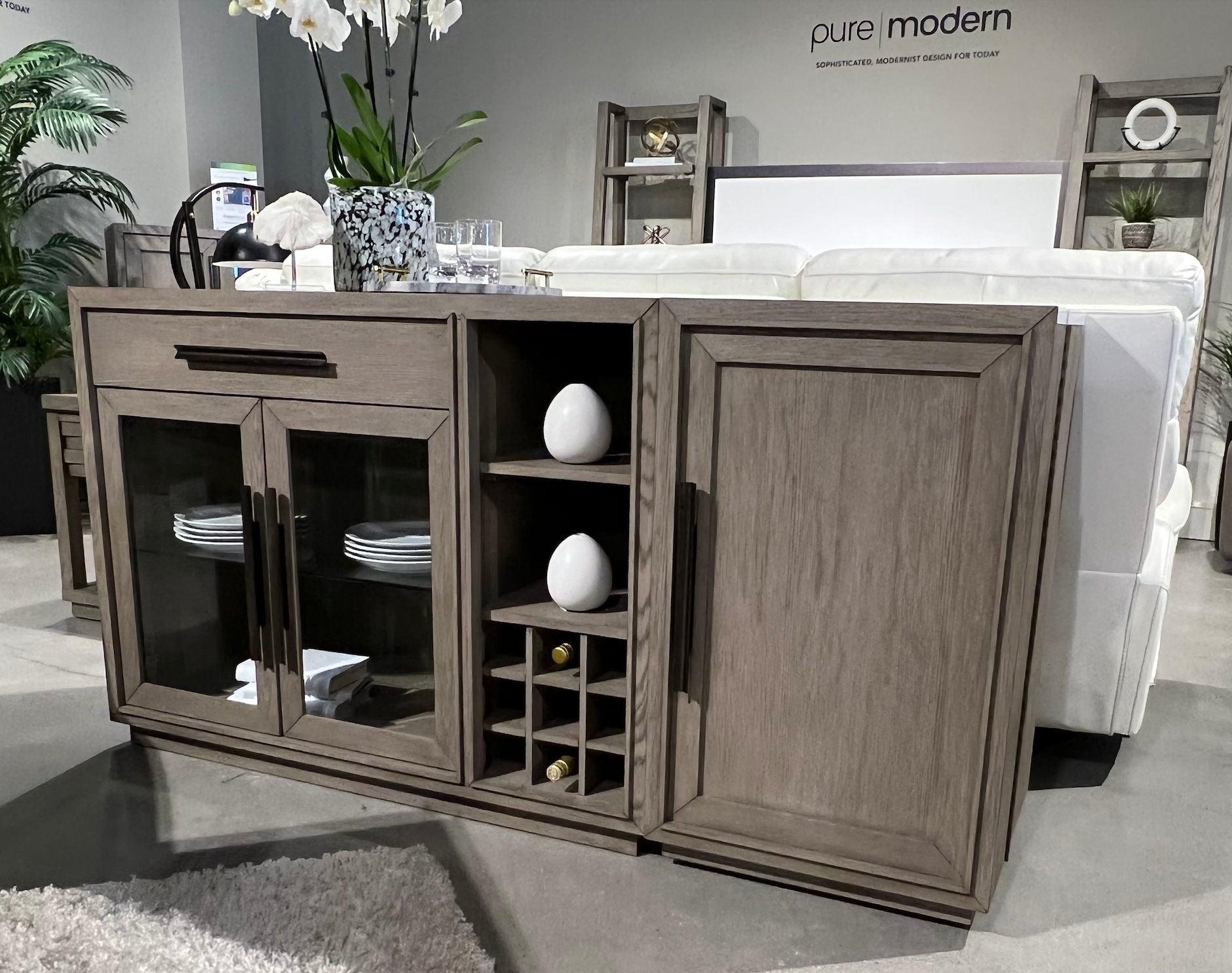 Parker House - Pure Modern Dining - Multi-functional Server with Bar Cabinet - Moonstone - 5th Avenue Furniture