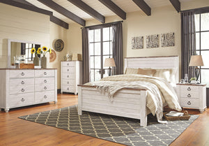 Signature Design by Ashley® - Willowton - Panel Bed - 5th Avenue Furniture