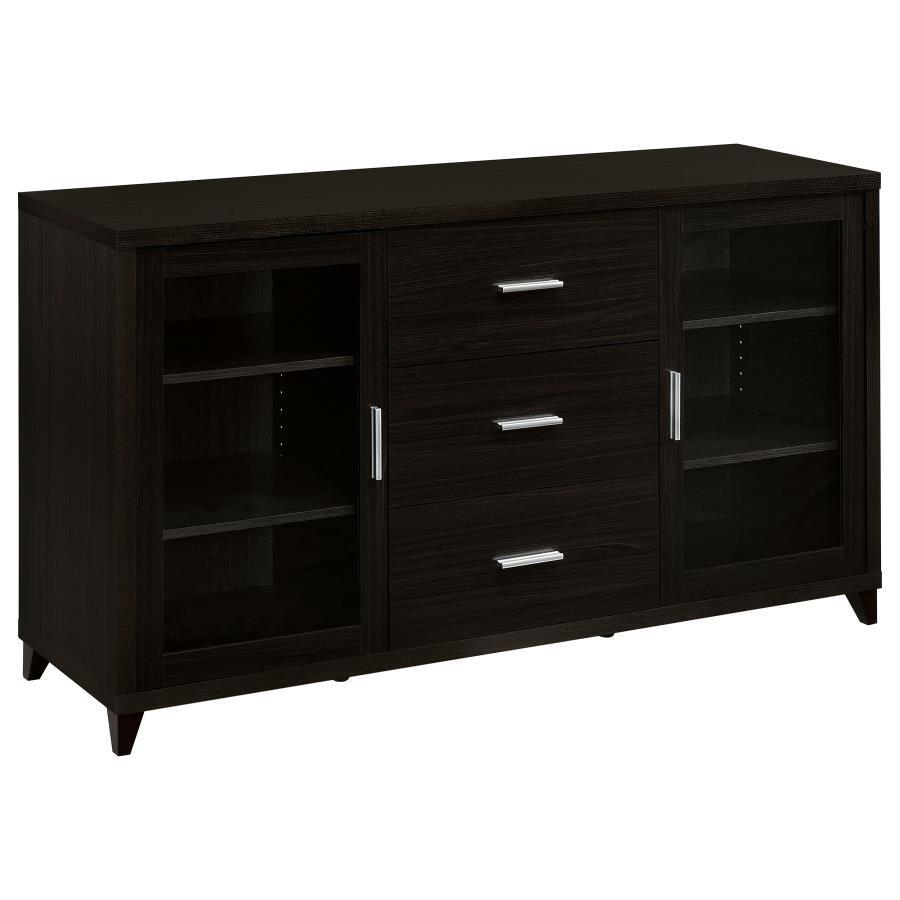 CoasterEssence - Lewes - 2-Door TV Stand With Adjustable Shelves - Cappuccino - 5th Avenue Furniture