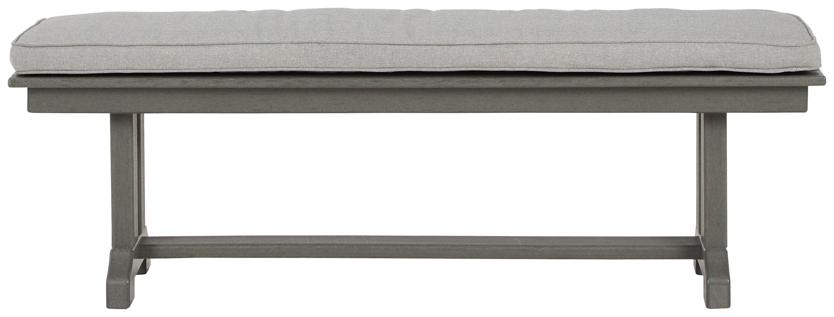 Signature Design by Ashley® - Visola - Gray - Bench With Cushion - 5th Avenue Furniture