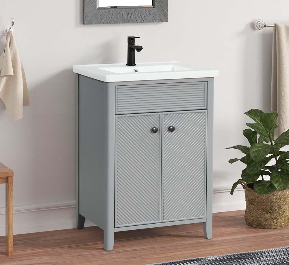 ACME - Eirlys - Sink Cabinet - Gray Finish - 5th Avenue Furniture