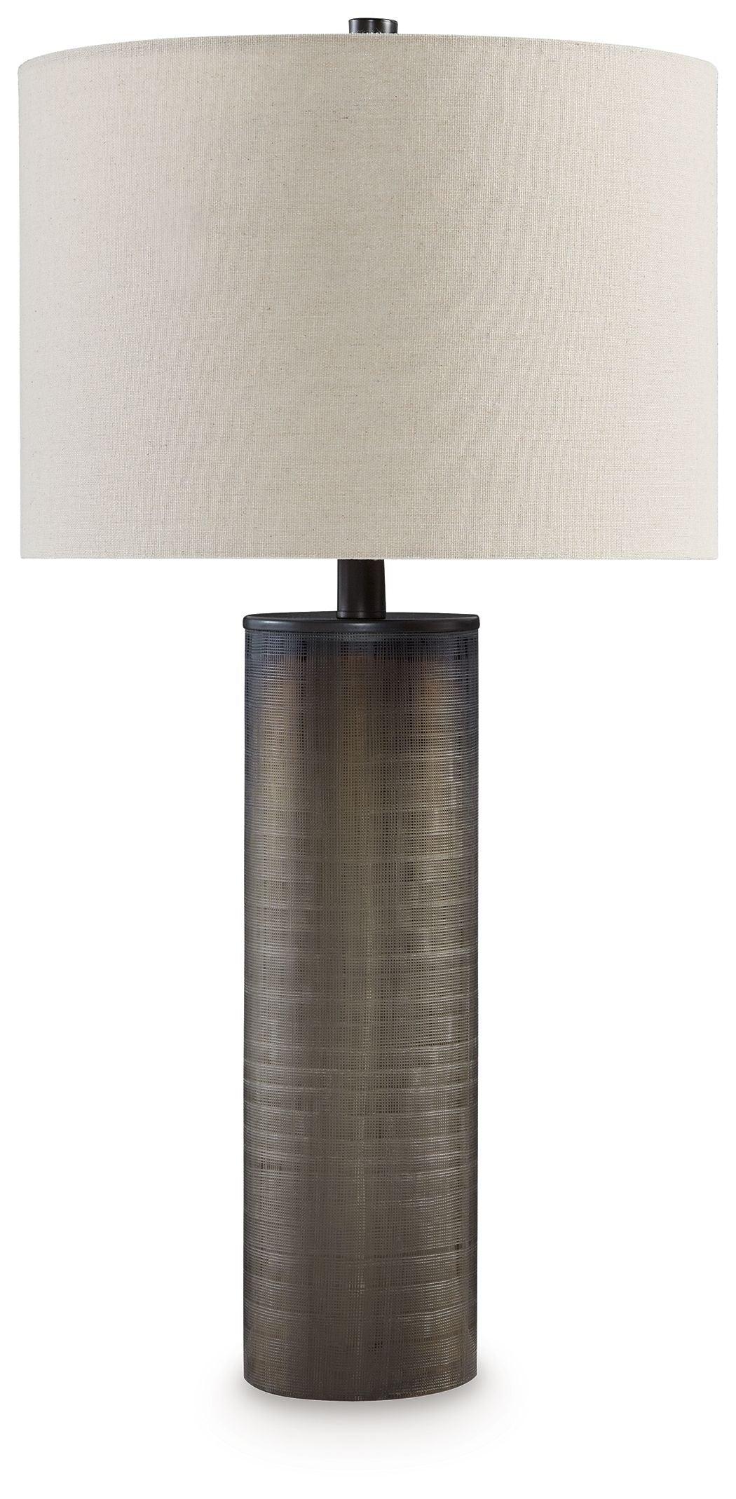 Signature Design by Ashley® - Dingerly - Brown - Glass Table Lamp - 5th Avenue Furniture