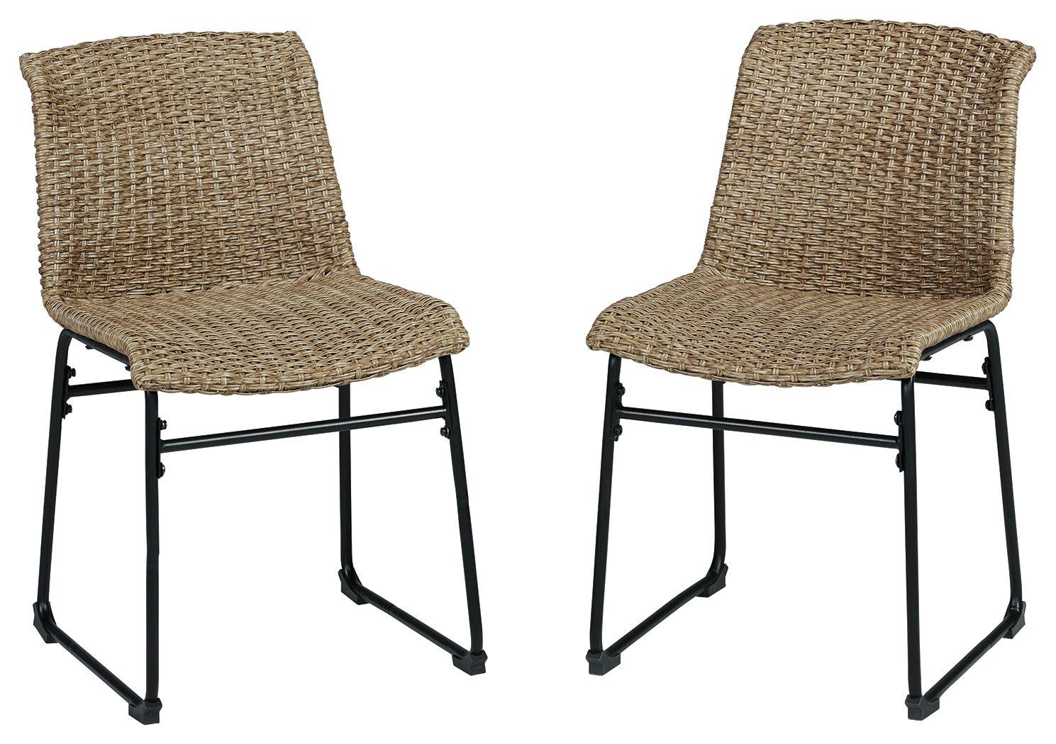 Ashley Furniture - Amaris - Brown / Black - Chair (Set of 2) - 5th Avenue Furniture