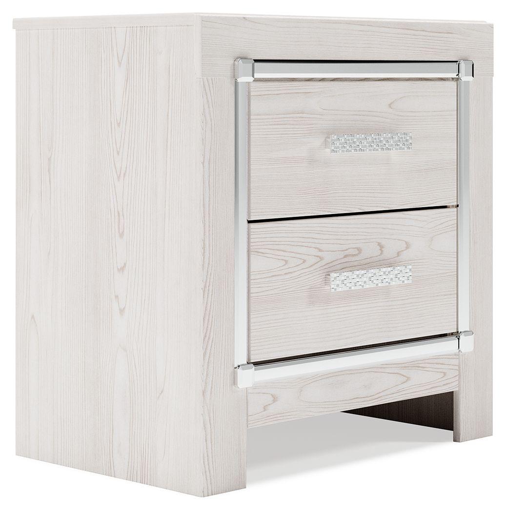 Ashley Furniture - Altyra - White - Two Drawer Night Stand - 5th Avenue Furniture