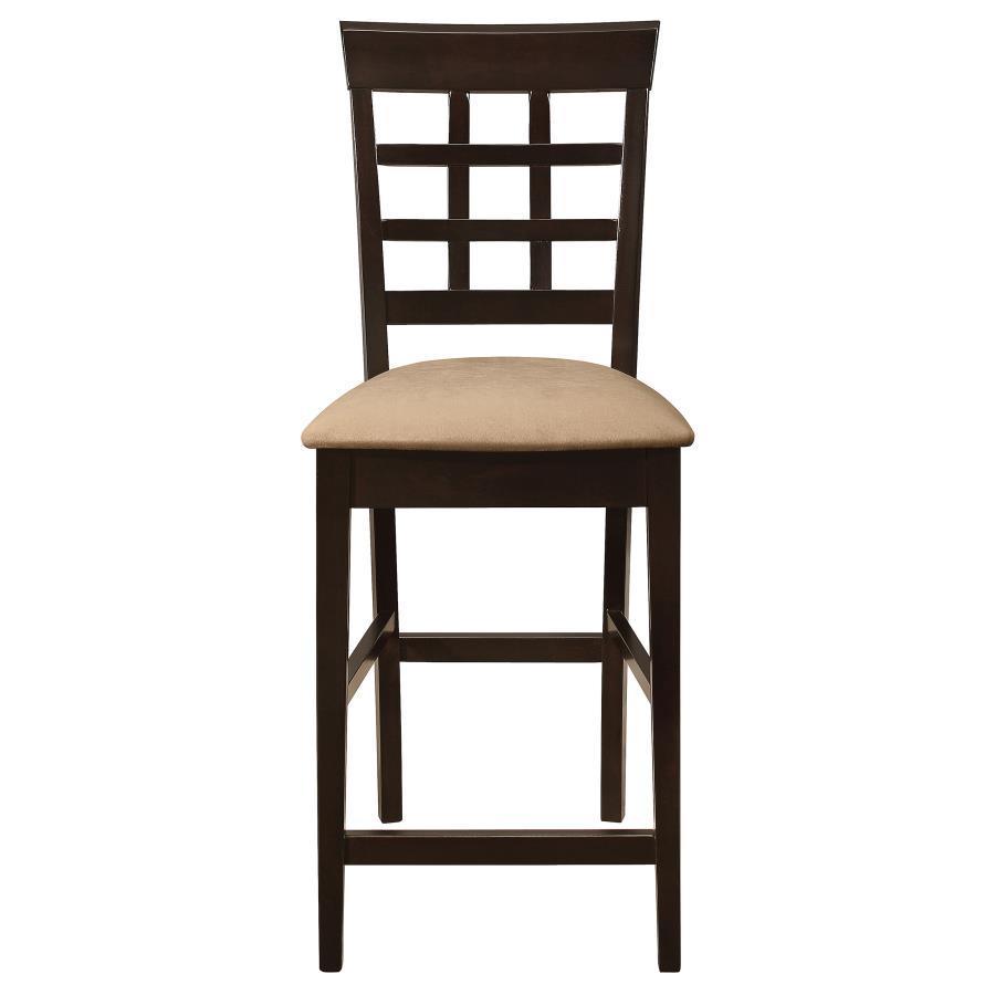 CoasterEveryday - Gabriel - Upholstered Counter Height Stools (Set of 2) - Cappuccino And Beige - Wood - 5th Avenue Furniture