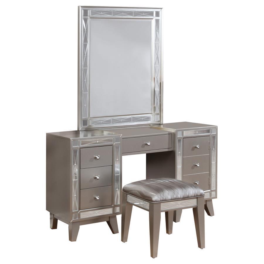 Coaster Fine Furniture - Leighton - 3 Piece Vanity Set - Metallic Platinum - 5th Avenue Furniture
