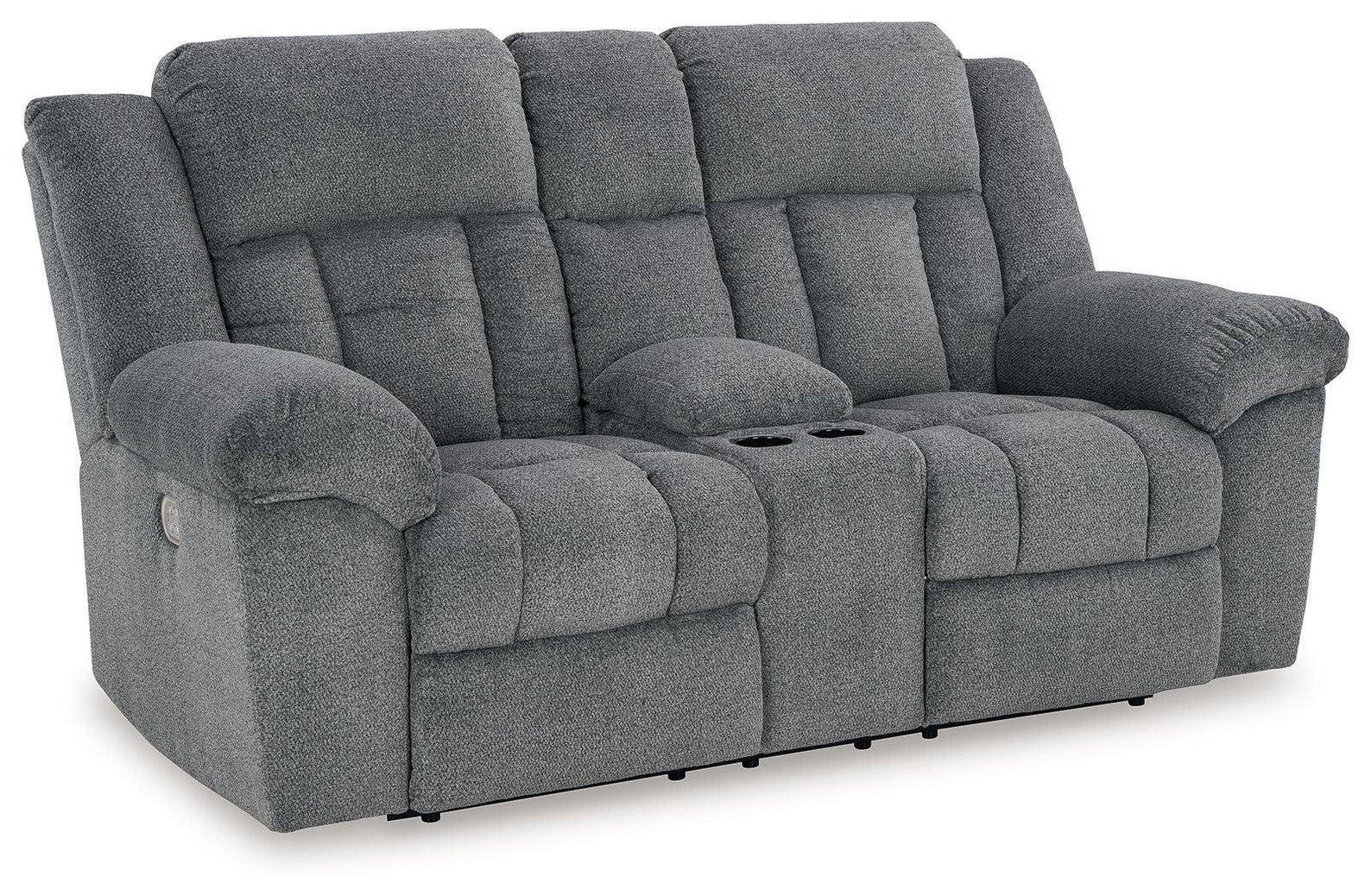 Signature Design by Ashley® - Tip-off - Power Reclining Loveseat With Console / Adj Headrest - 5th Avenue Furniture
