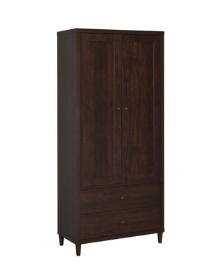 CoasterEveryday - Wadeline - 2-Door Tall Accent Cabinet - Rustic Tobacco - 5th Avenue Furniture
