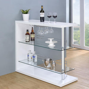 CoasterEssence - Prescott - Rectangular 2-shelf Bar Unit - 5th Avenue Furniture