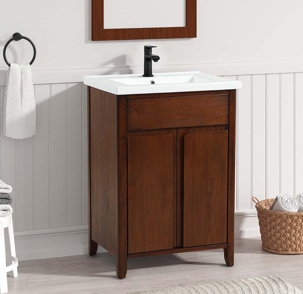 ACME - Lelia - Sink Cabinet - Walnut Finish - 5th Avenue Furniture